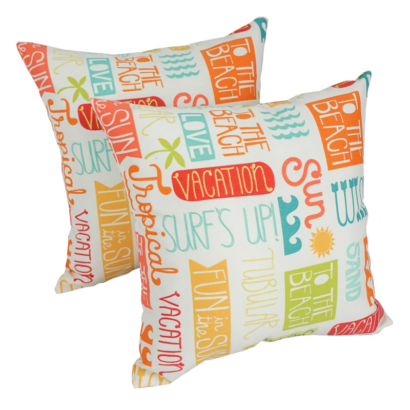 Bay Isle Home Gilroy Summer Fun Indoor/Outdoor Throw Pillow & Reviews Wayfair